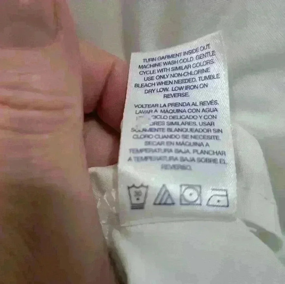 White cotton blouse, Izod, sz s/p - Picture 7 of 14